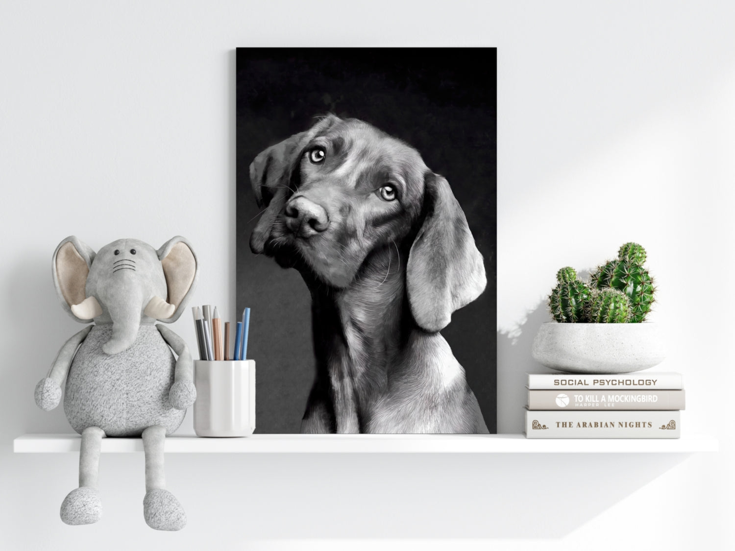 Cute Dog Aluminum Print.