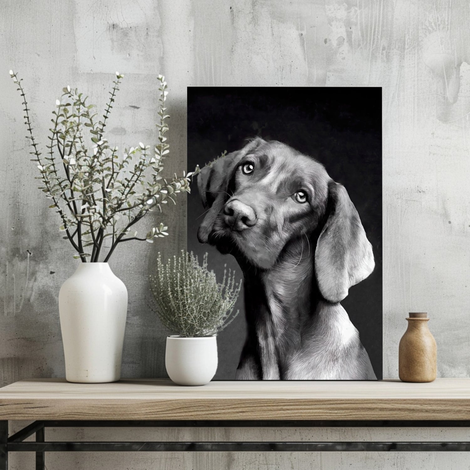 Cute Dog Aluminum Print.