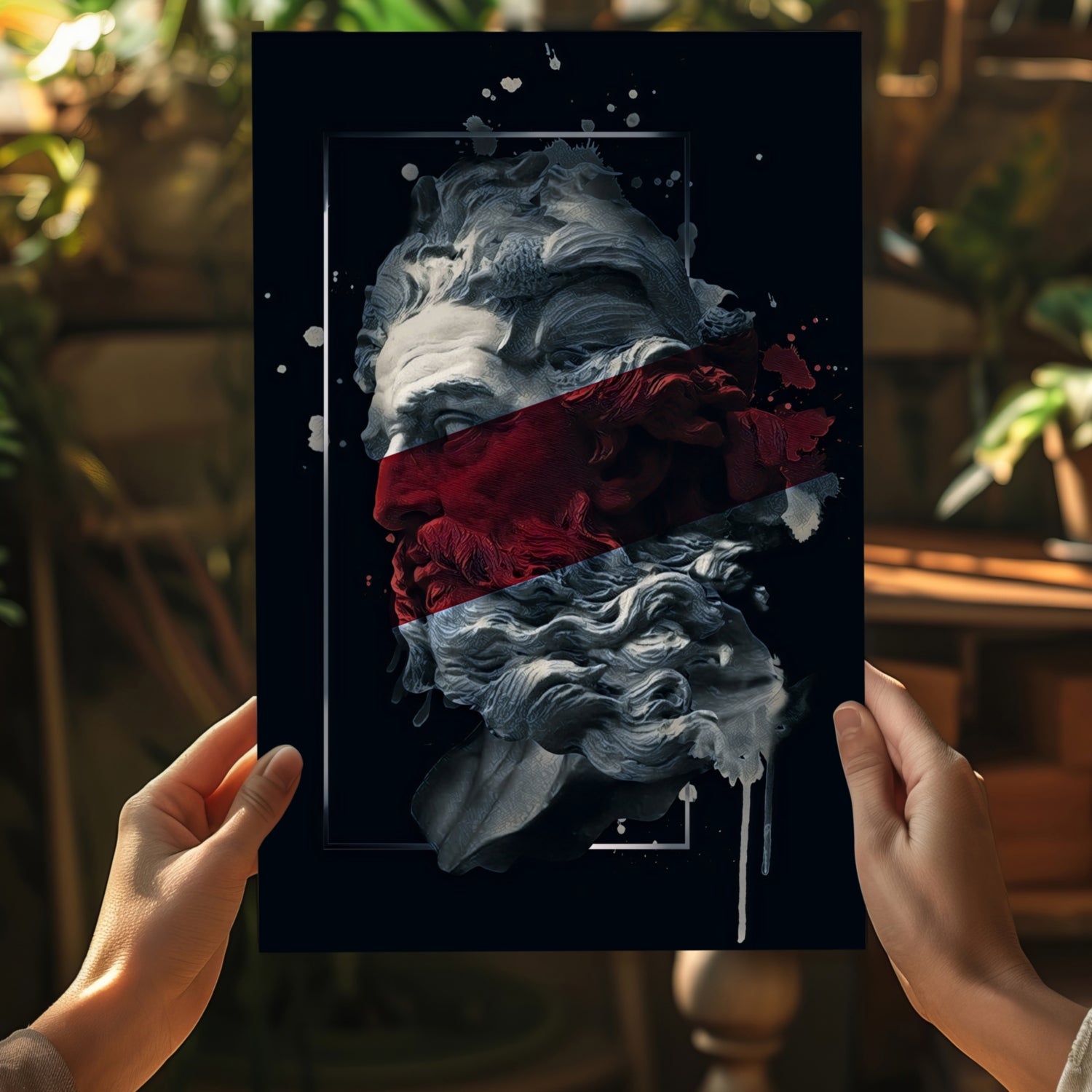 Poseidon Red Aluminum Print.