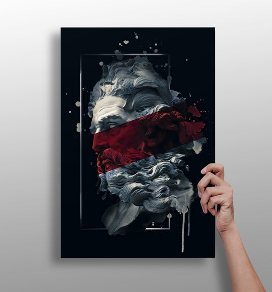 Poseidon Red Aluminum Print.