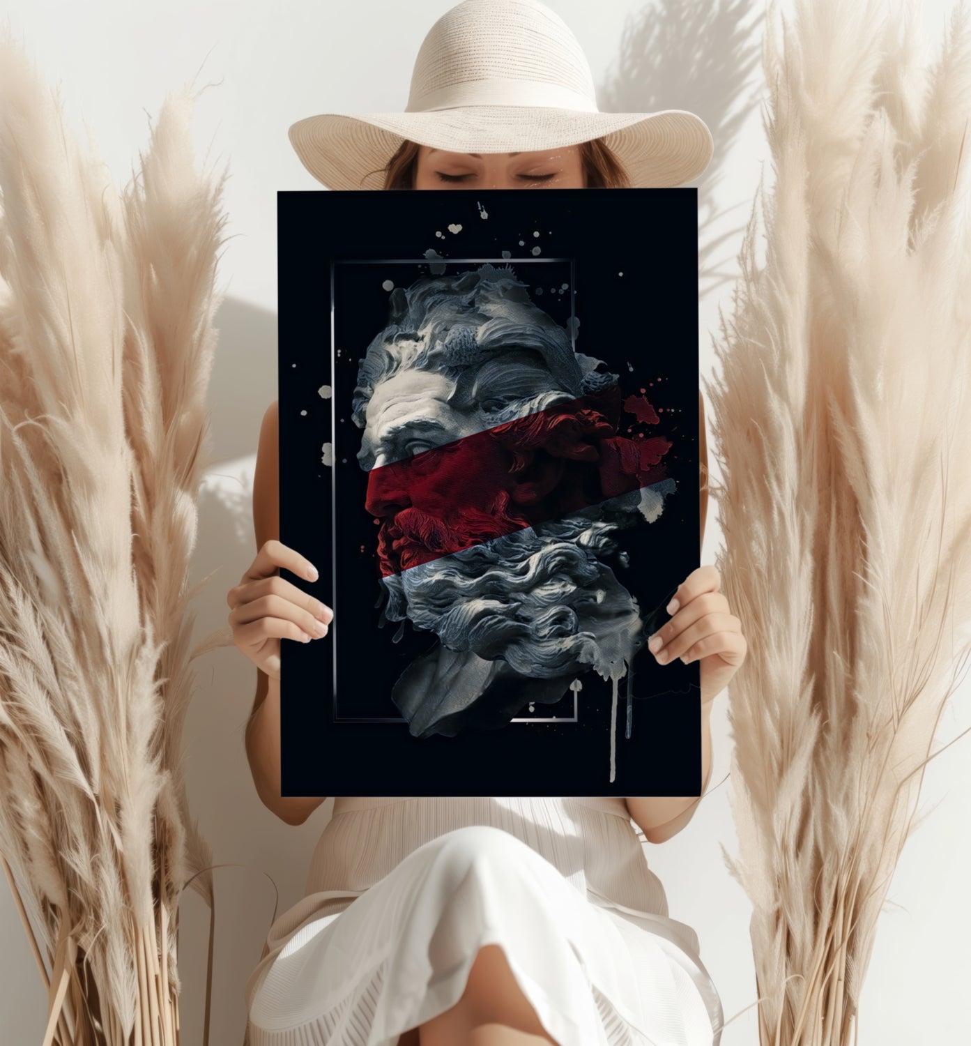 Poseidon Red Aluminum Print.