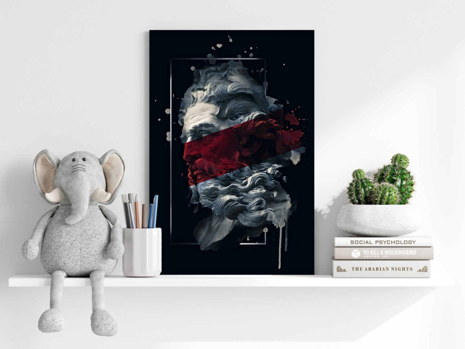 Poseidon Red Aluminum Print.