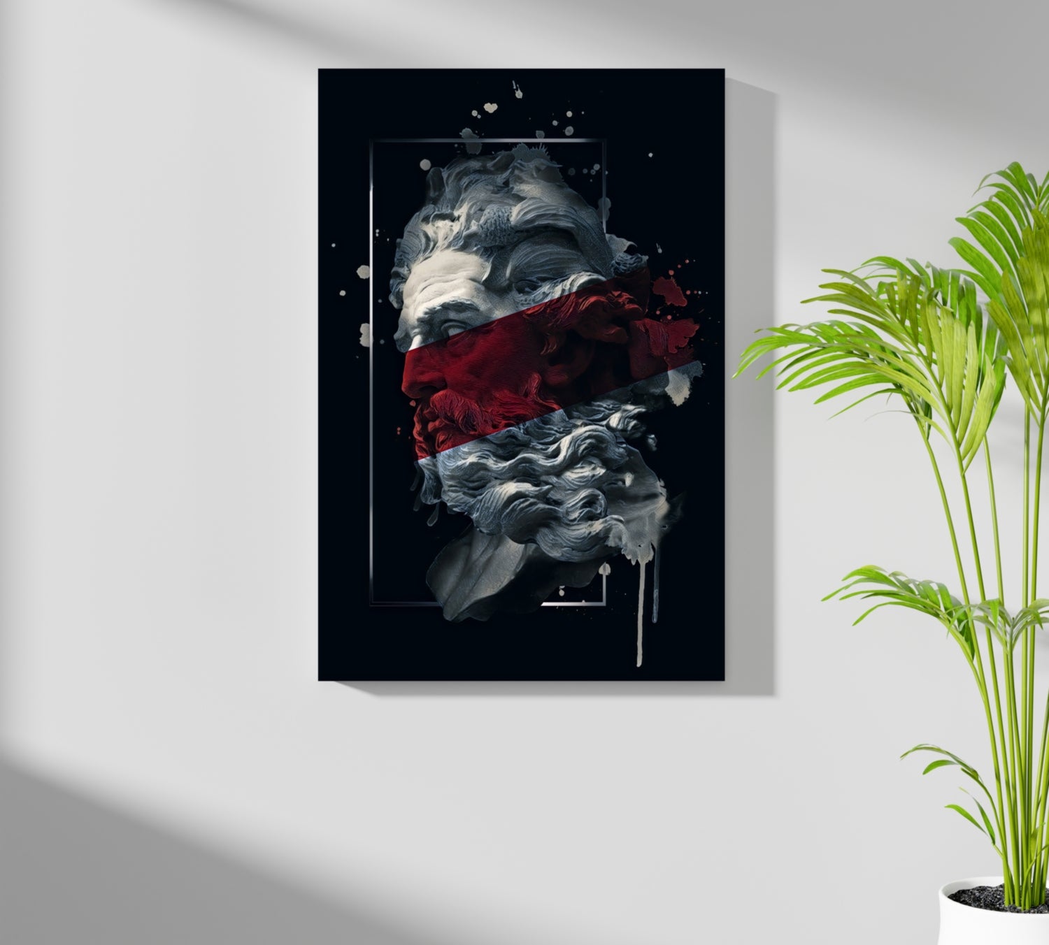 Poseidon Red Aluminum Print.