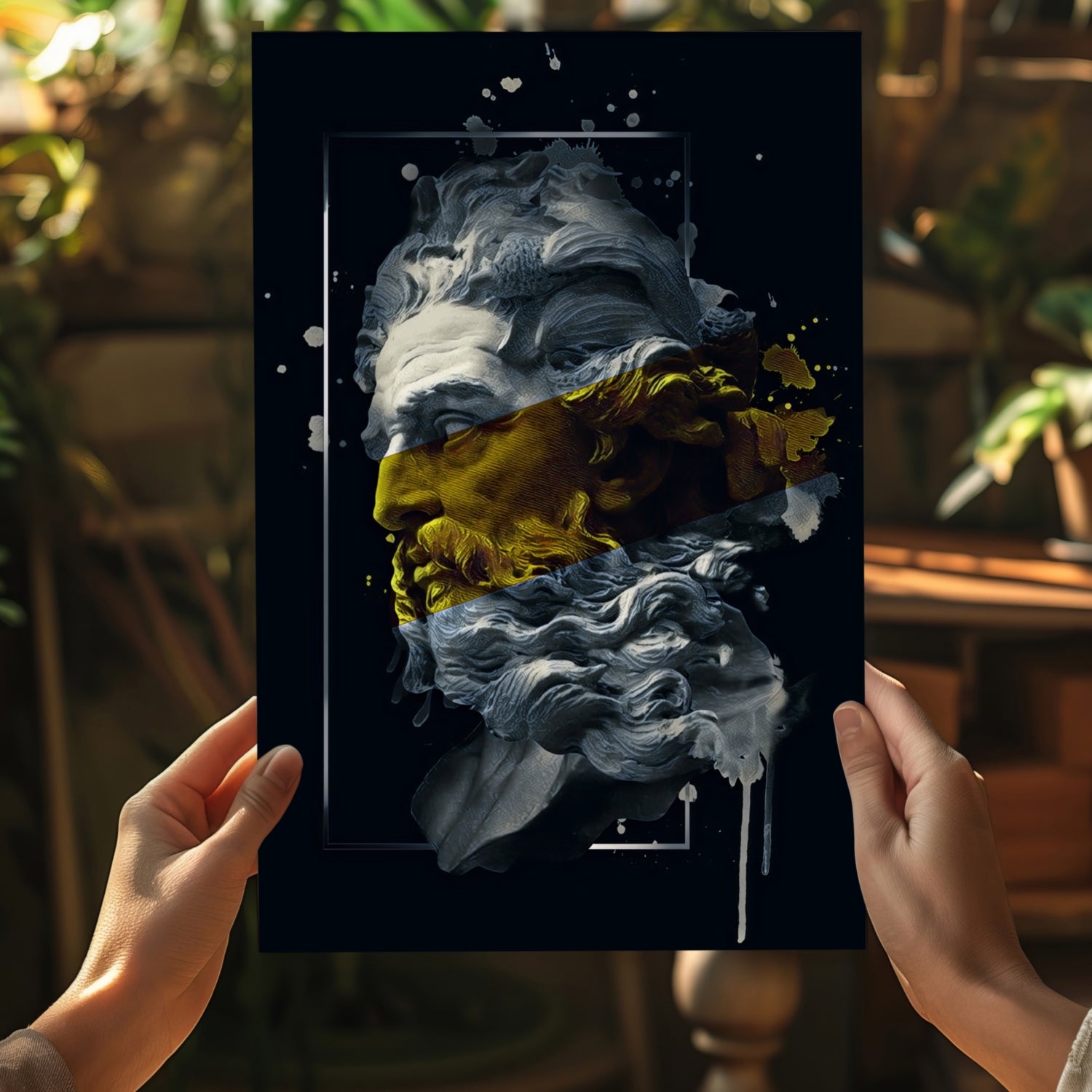 Poseidon Yellow Aluminum Print.