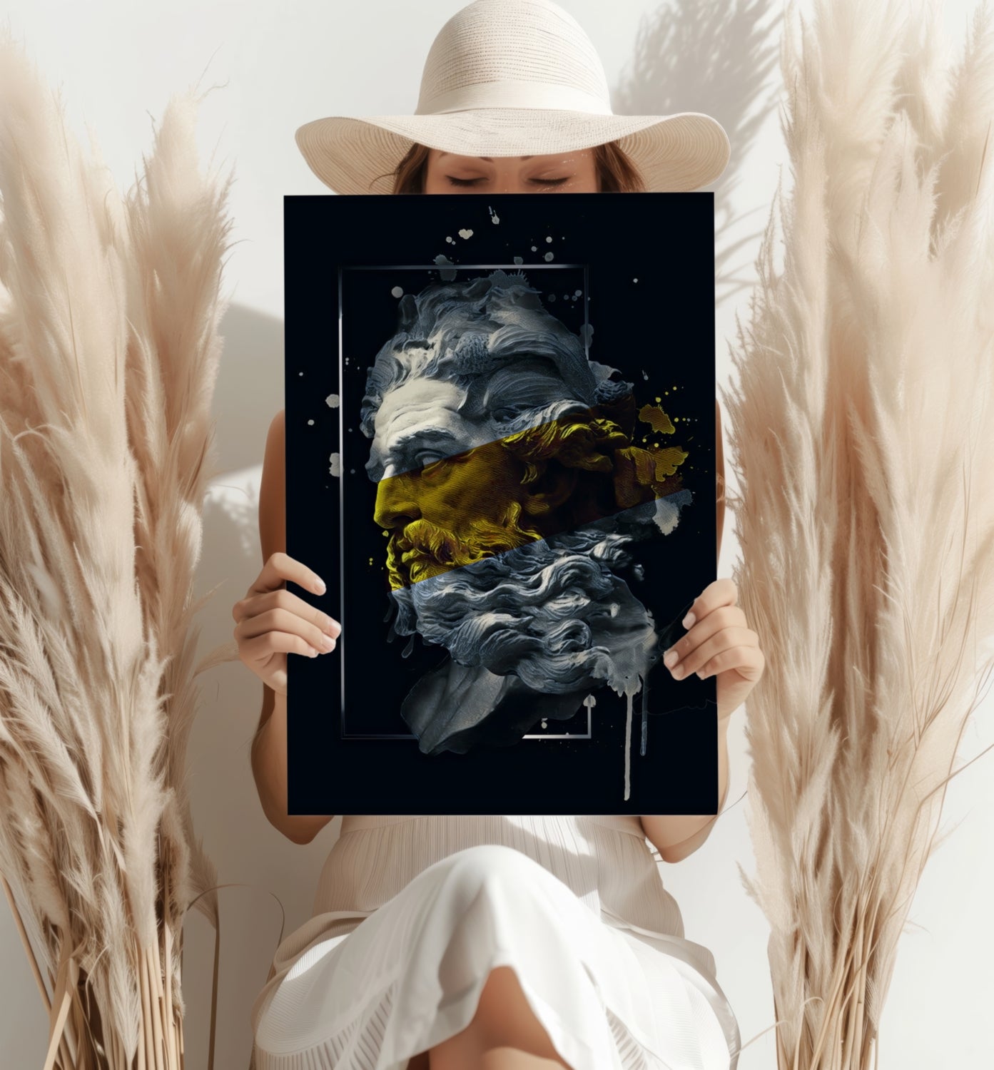 Poseidon Yellow Aluminum Print.