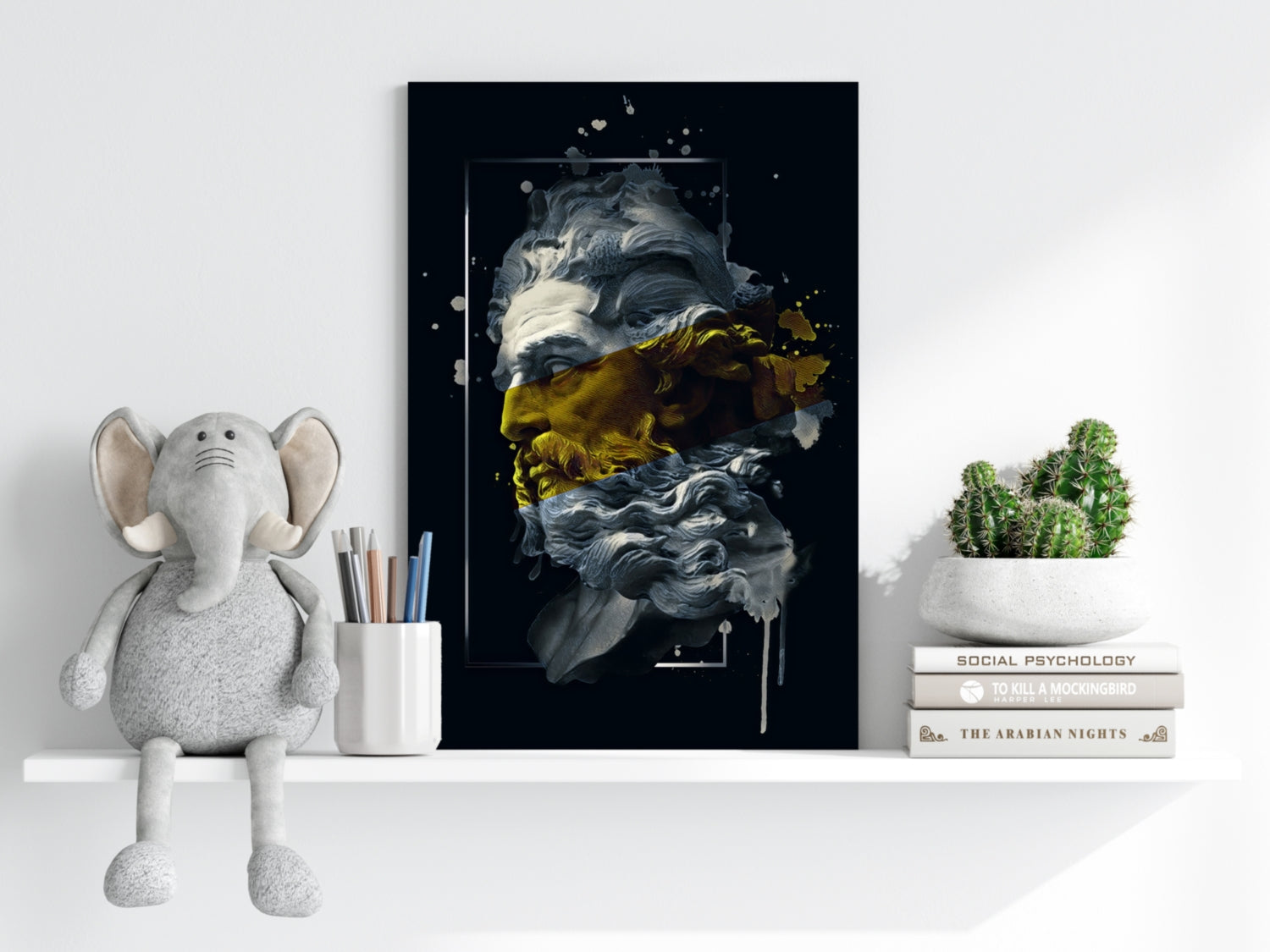 Poseidon Yellow Aluminum Print.