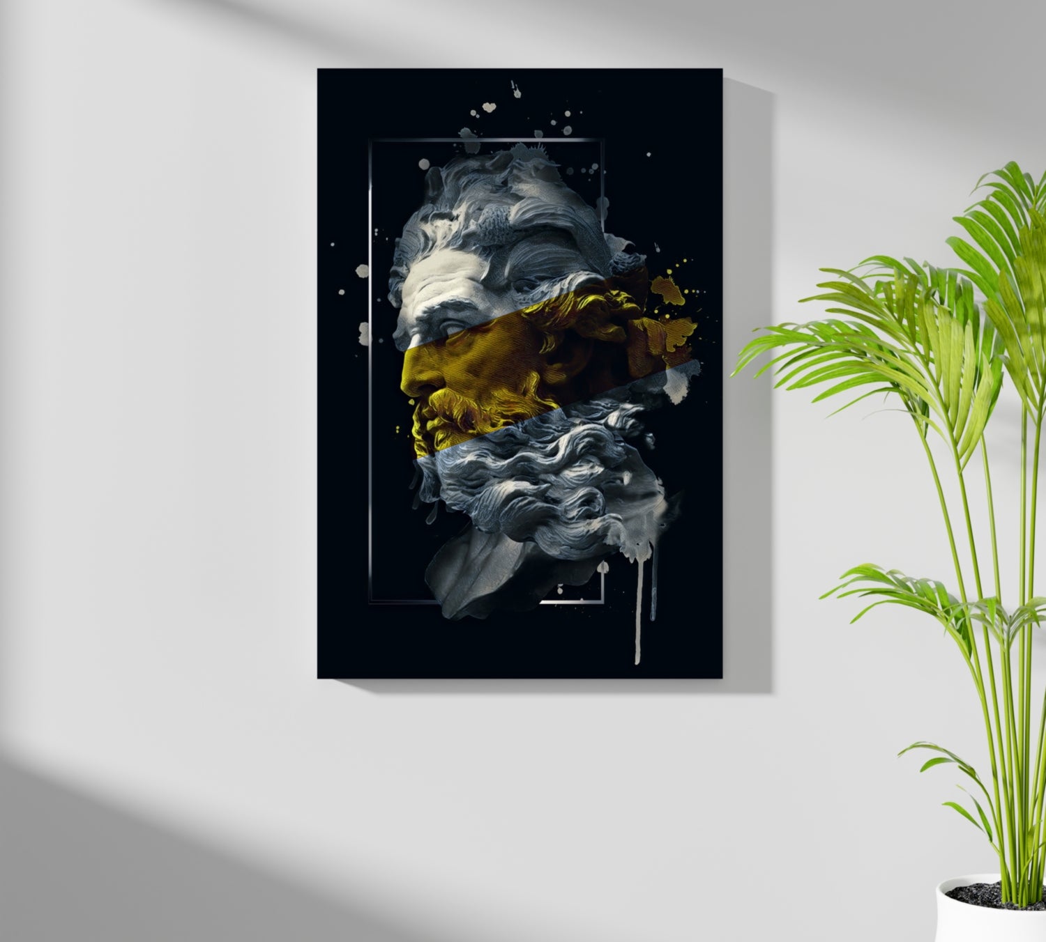 Poseidon Yellow Aluminum Print.