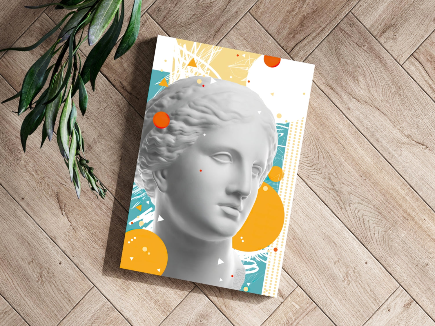 Statue Head Contemporary Aluminum Print.