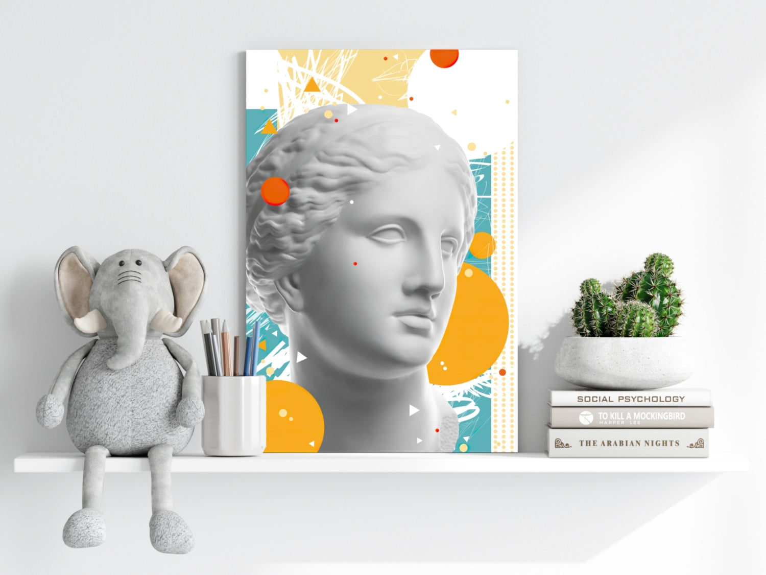 Statue Head Contemporary Aluminum Print.