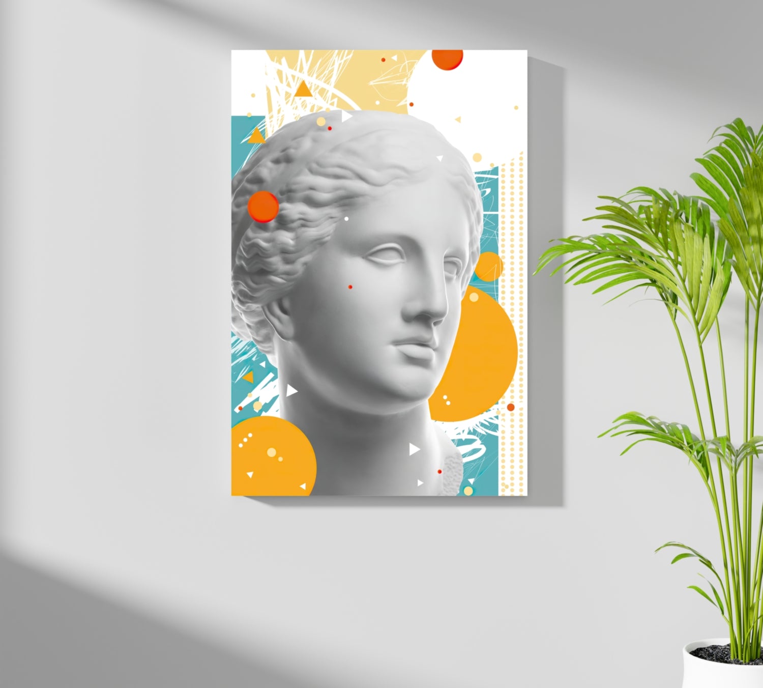 Statue Head Contemporary Aluminum Print.