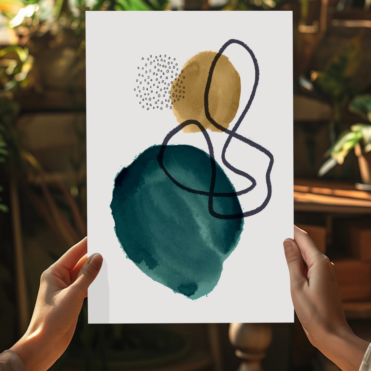 Modern Art Shape V1 Aluminum Print.