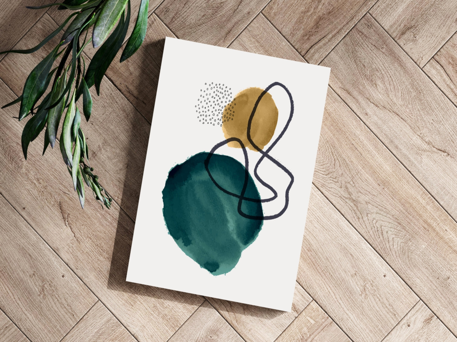 Modern Art Shape V1 Aluminum Print.