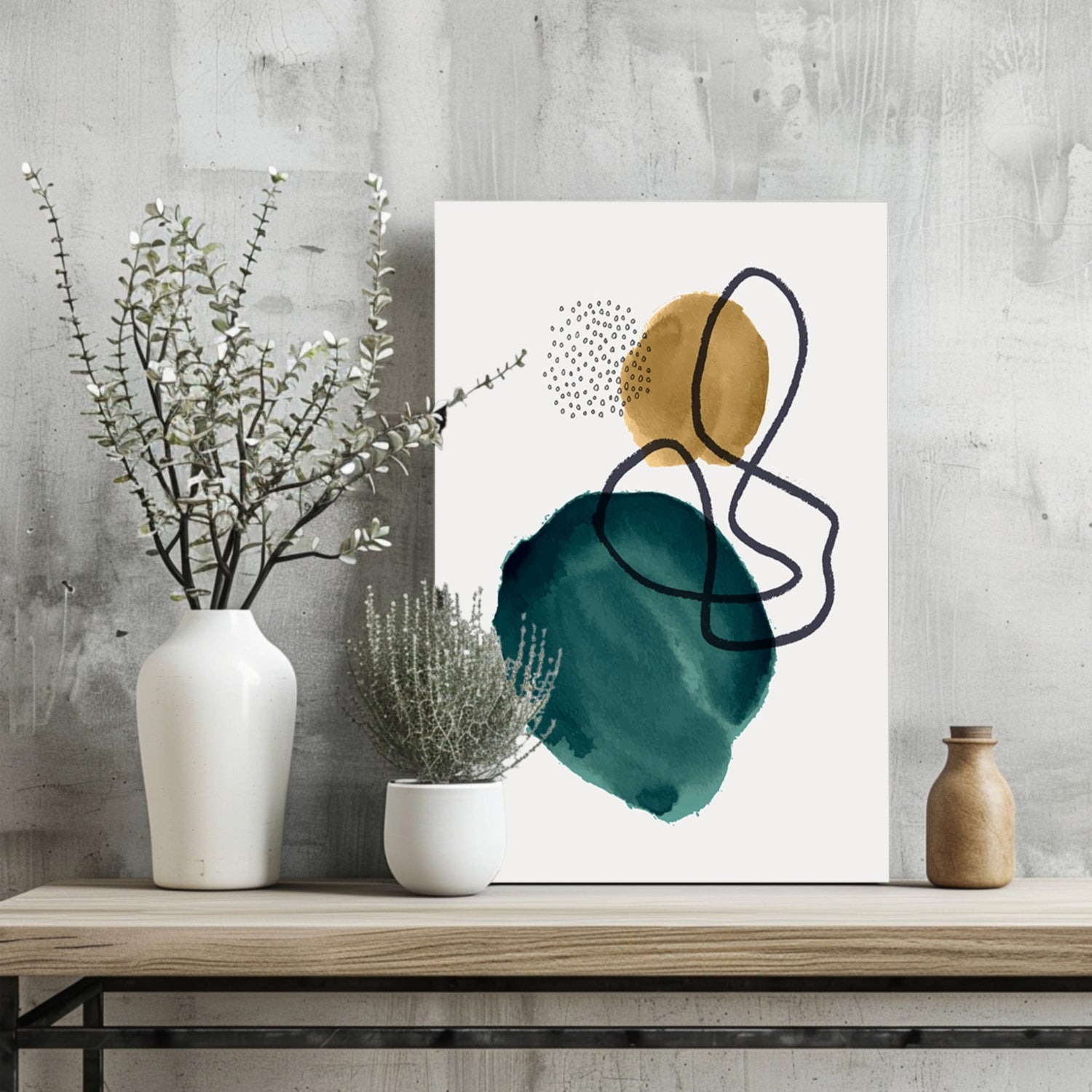 Modern Art Shape V1 Aluminum Print.