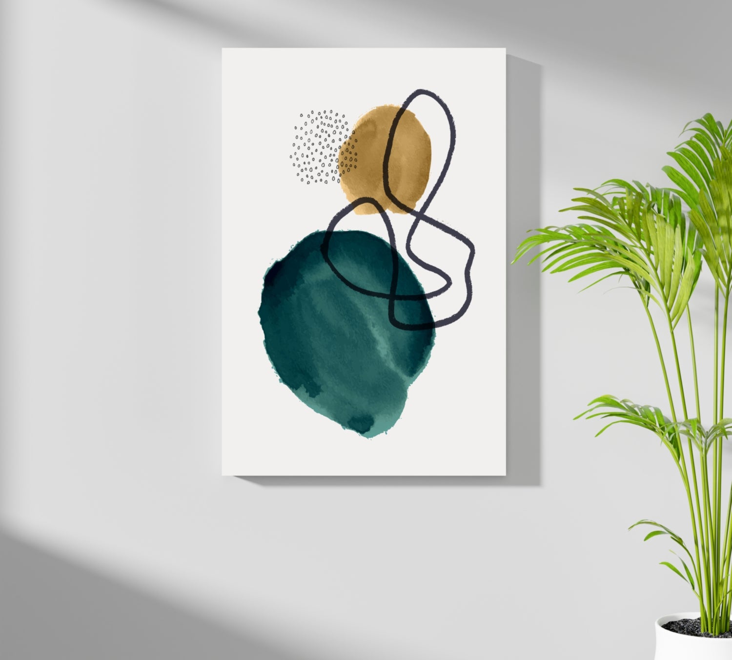 Modern Art Shape V1 Aluminum Print.