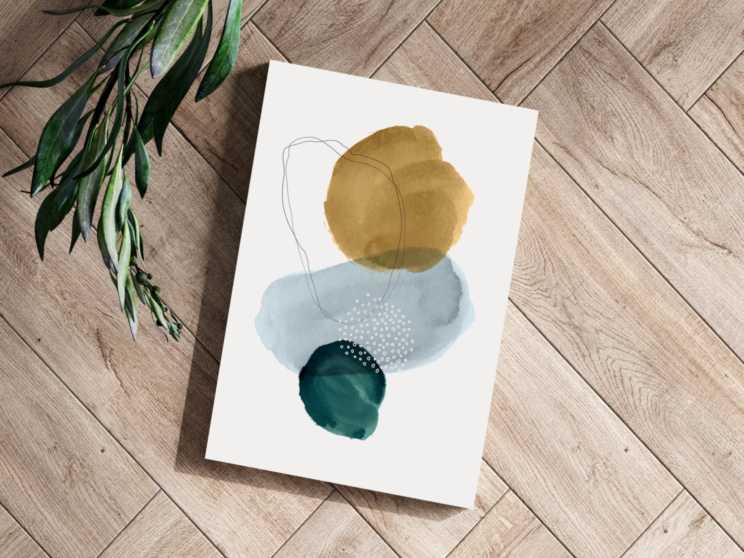 Modern Art Shape V2 Aluminum Print.