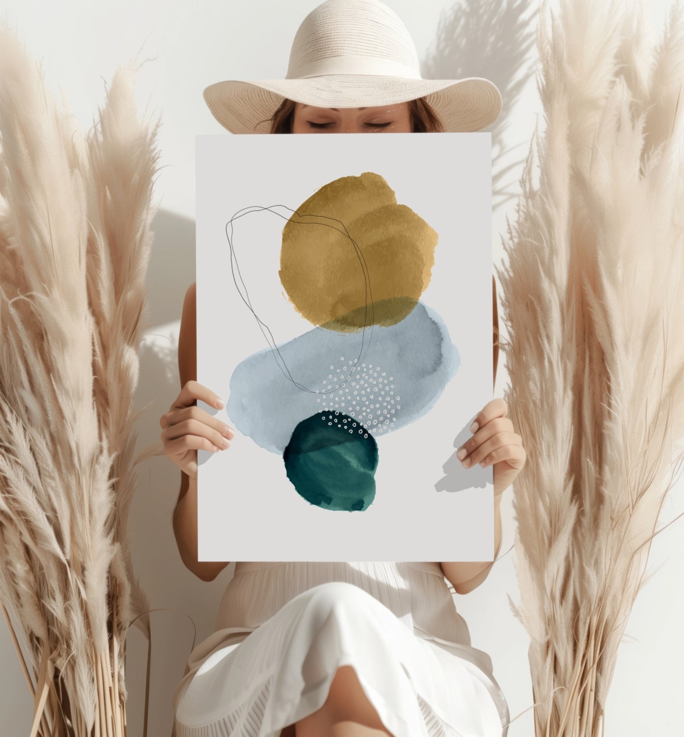 Modern Art Shape V2 Aluminum Print.