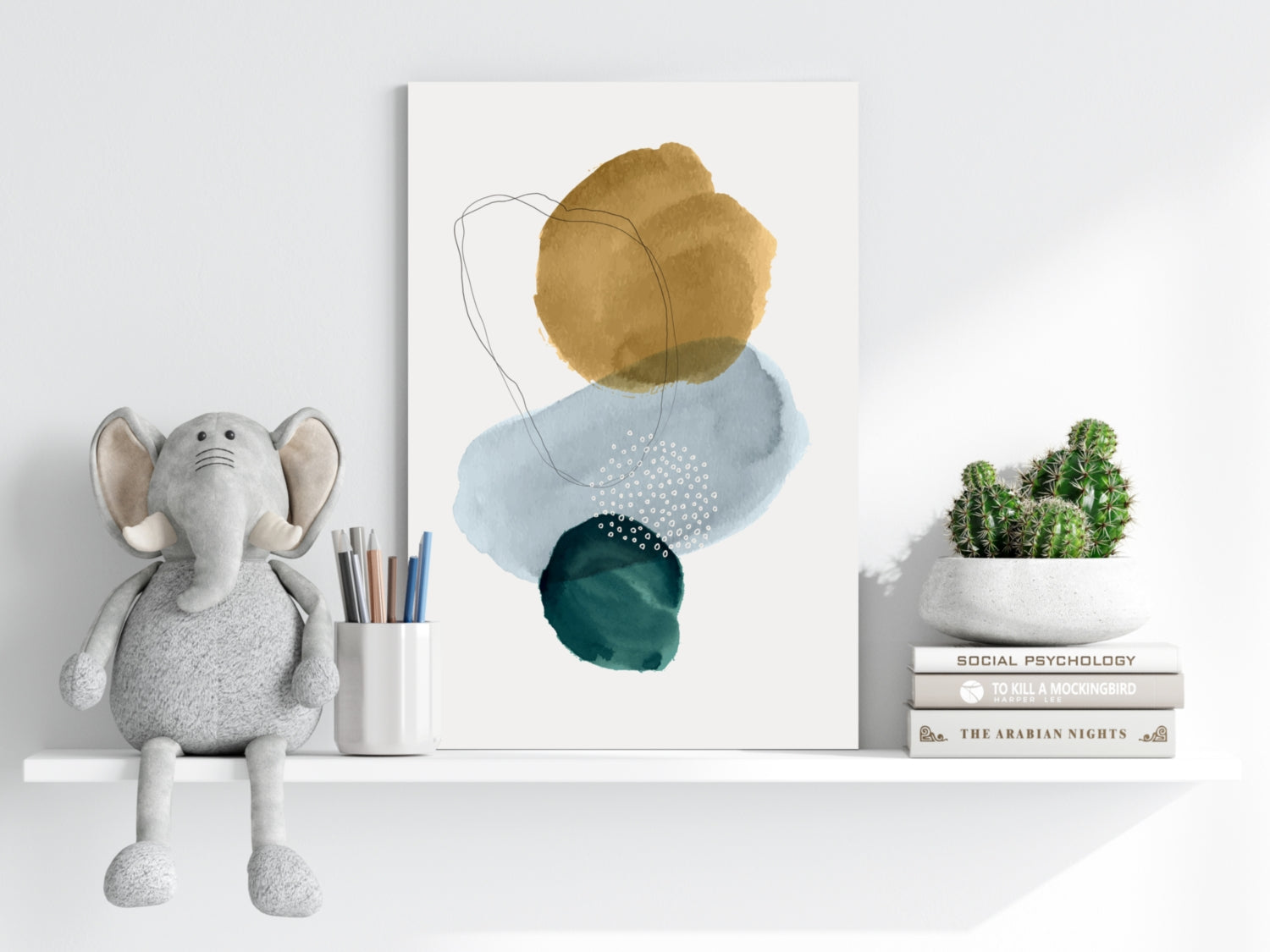 Modern Art Shape V2 Aluminum Print.