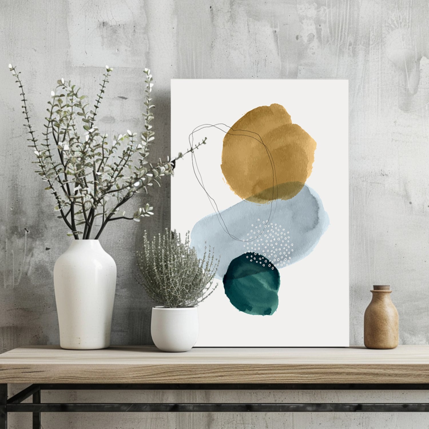 Modern Art Shape V2 Aluminum Print.