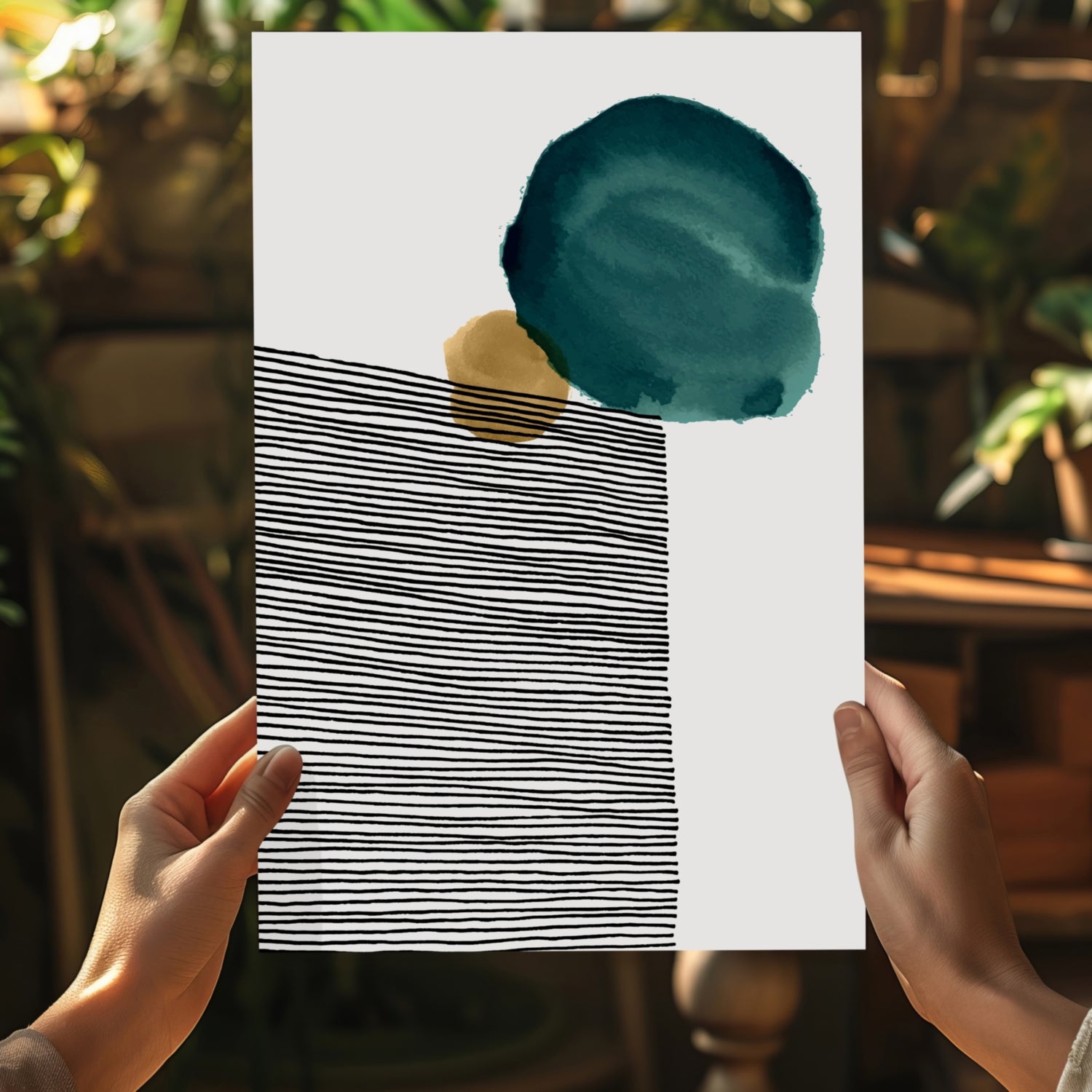 Modern Art Shape V3 Aluminum Print.