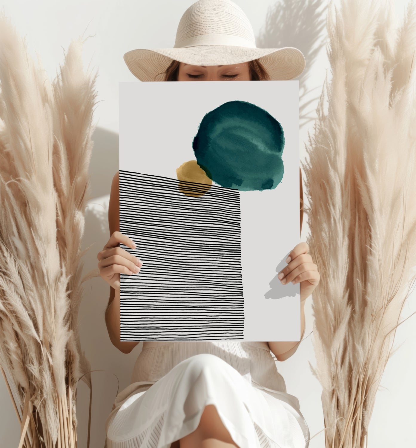 Modern Art Shape V3 Aluminum Print.