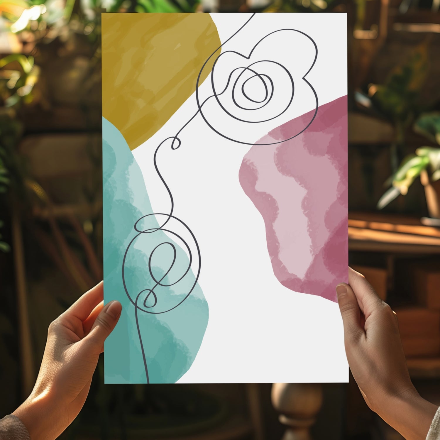 Modern Art Shape V4 Aluminum Print.