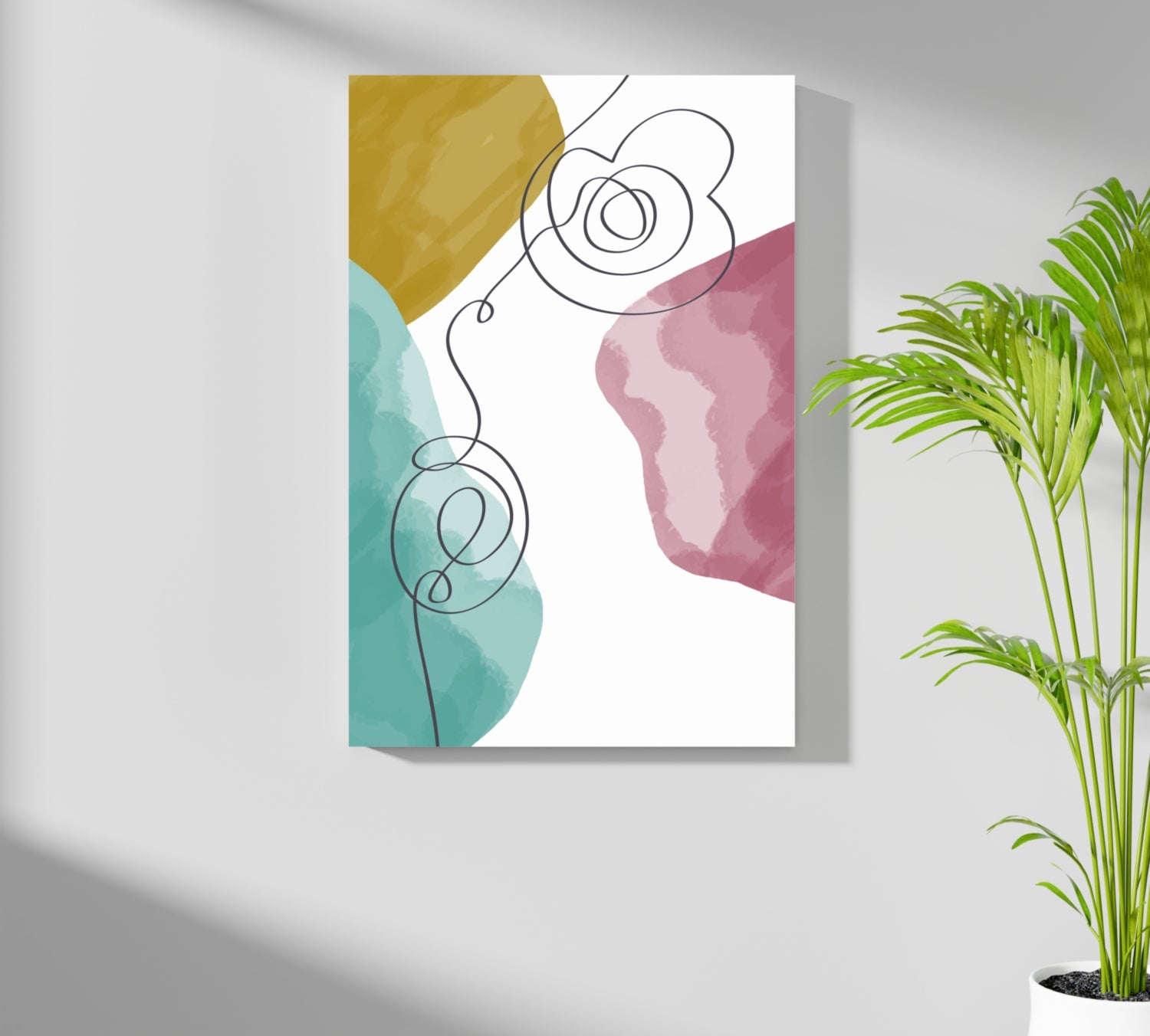 Modern Art Shape V4 Aluminum Print.