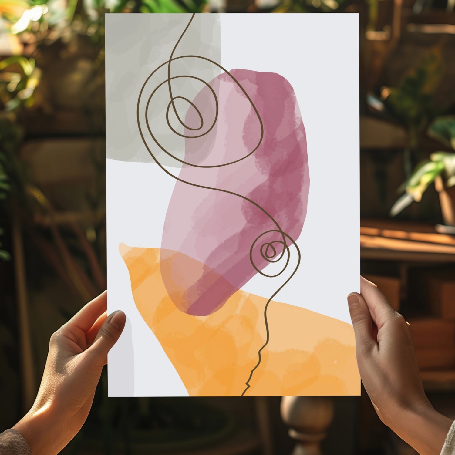 Modern Art Shape V5 Aluminum Print.