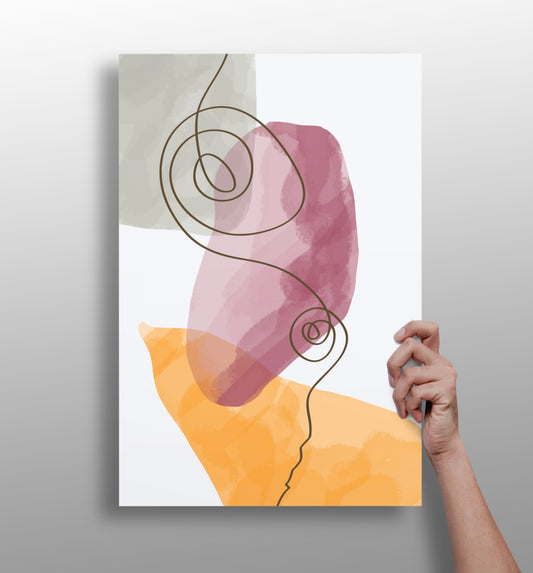 Modern Art Shape V5 Aluminum Print.
