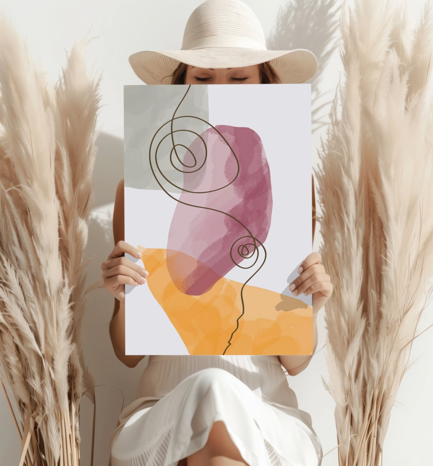 Modern Art Shape V5 Aluminum Print.