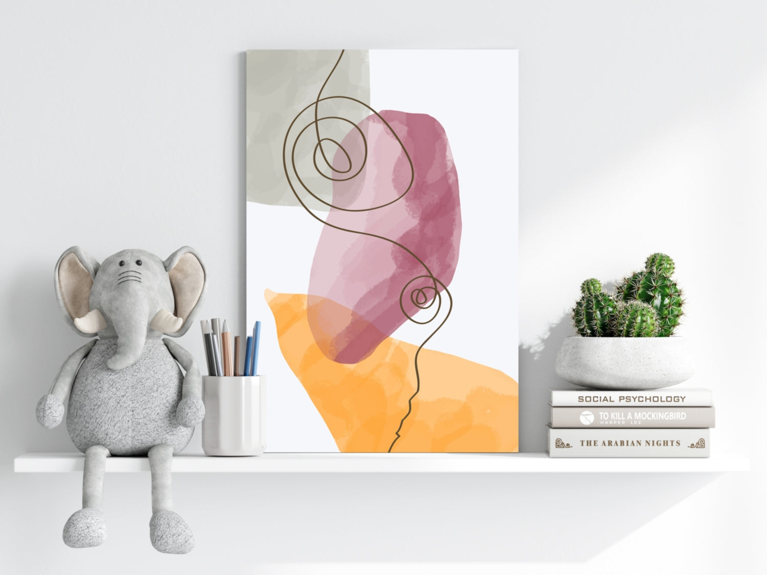 Modern Art Shape V5 Aluminum Print.