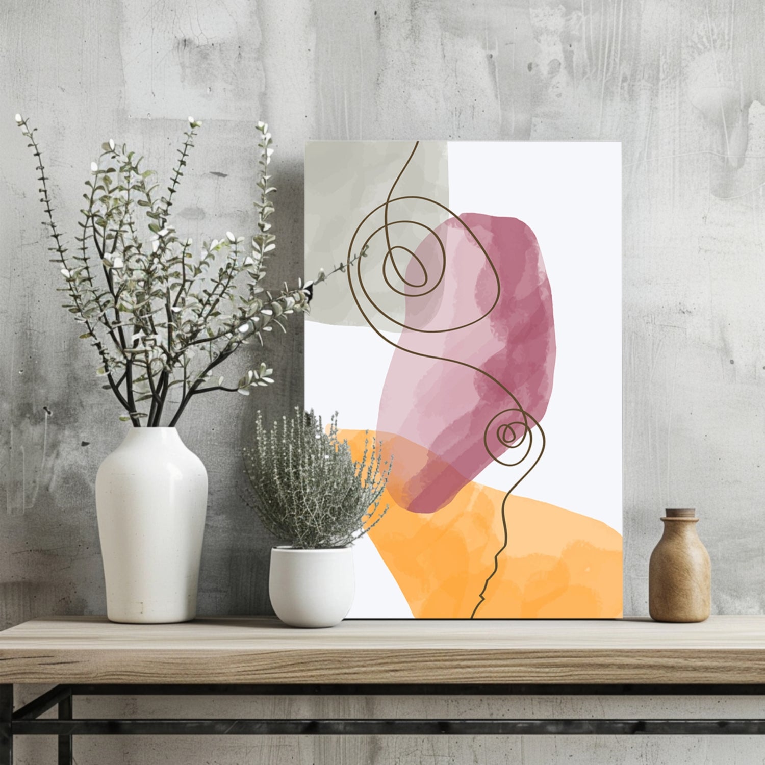 Modern Art Shape V5 Aluminum Print.