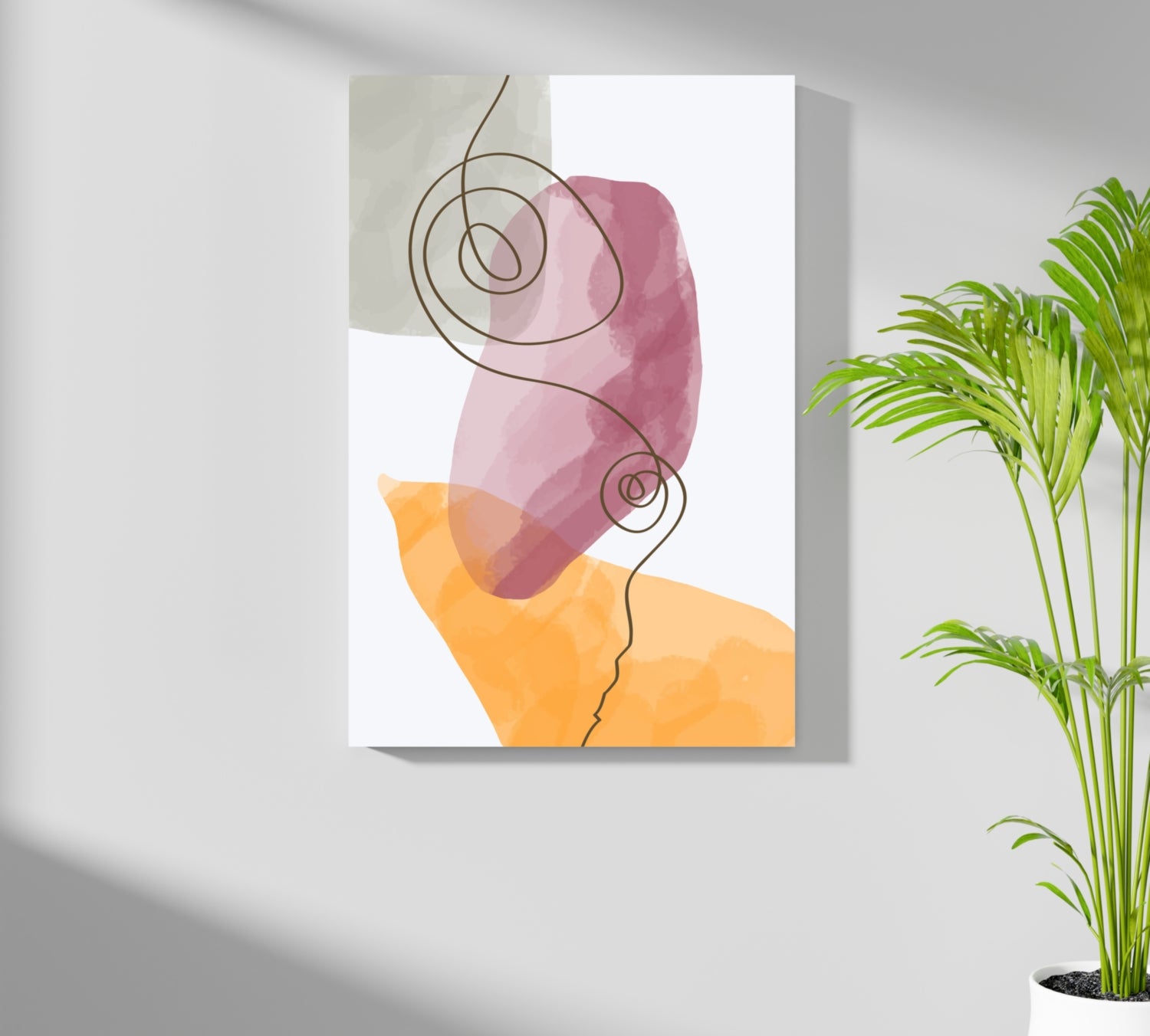 Modern Art Shape V5 Aluminum Print.