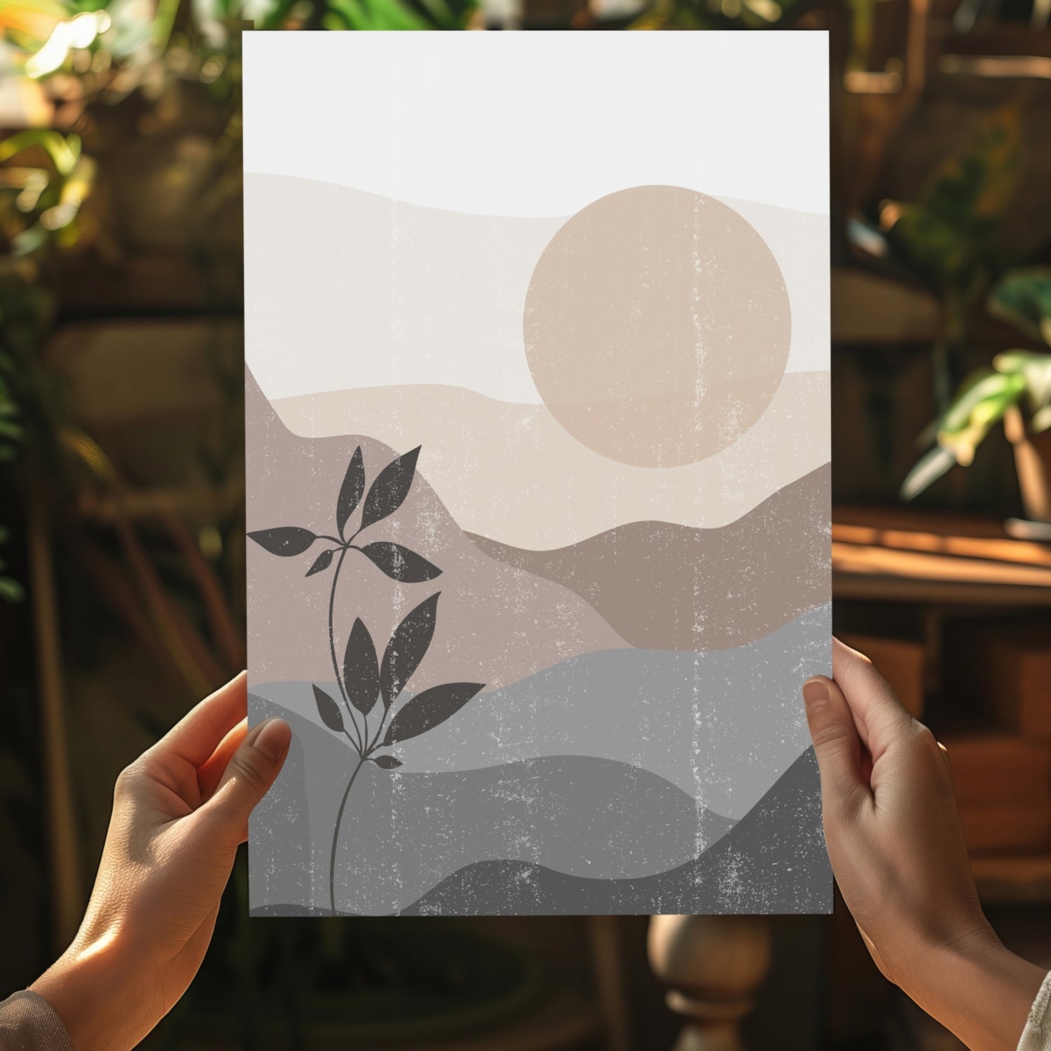 Beige Valley Aluminum Print.