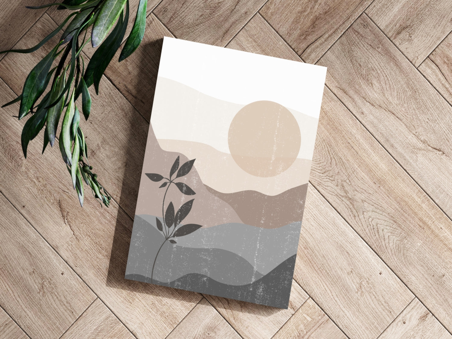 Beige Valley Aluminum Print.