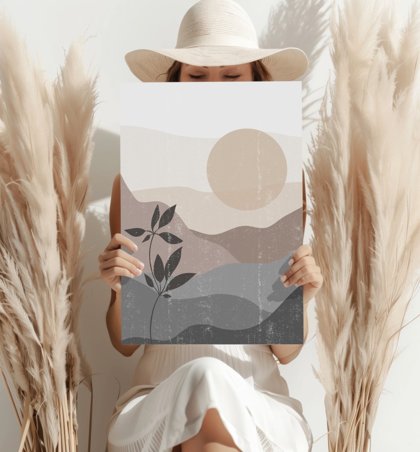 Beige Valley Aluminum Print.