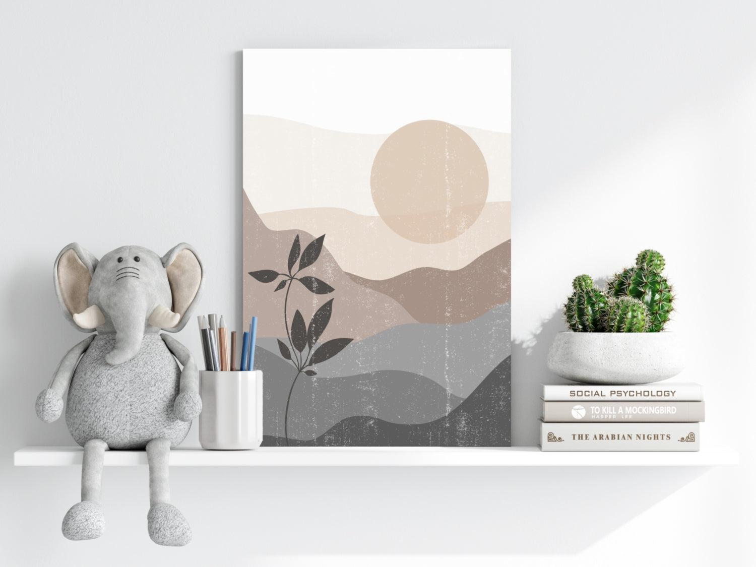 Beige Valley Aluminum Print.