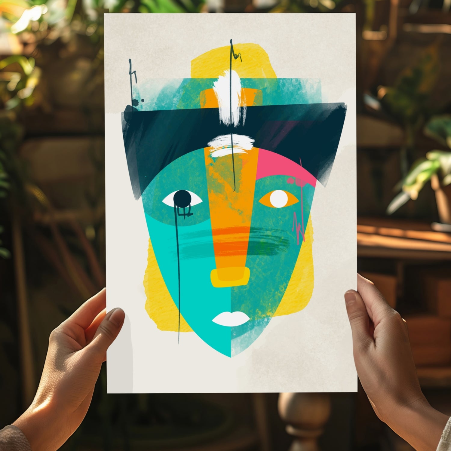 Contemporary Art V2 Aluminum Print.