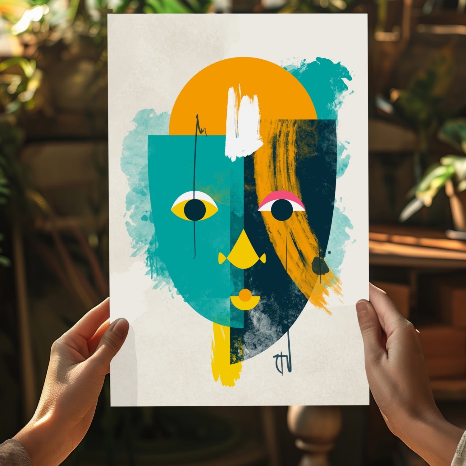 Contemporary Art V3 Aluminum Print.