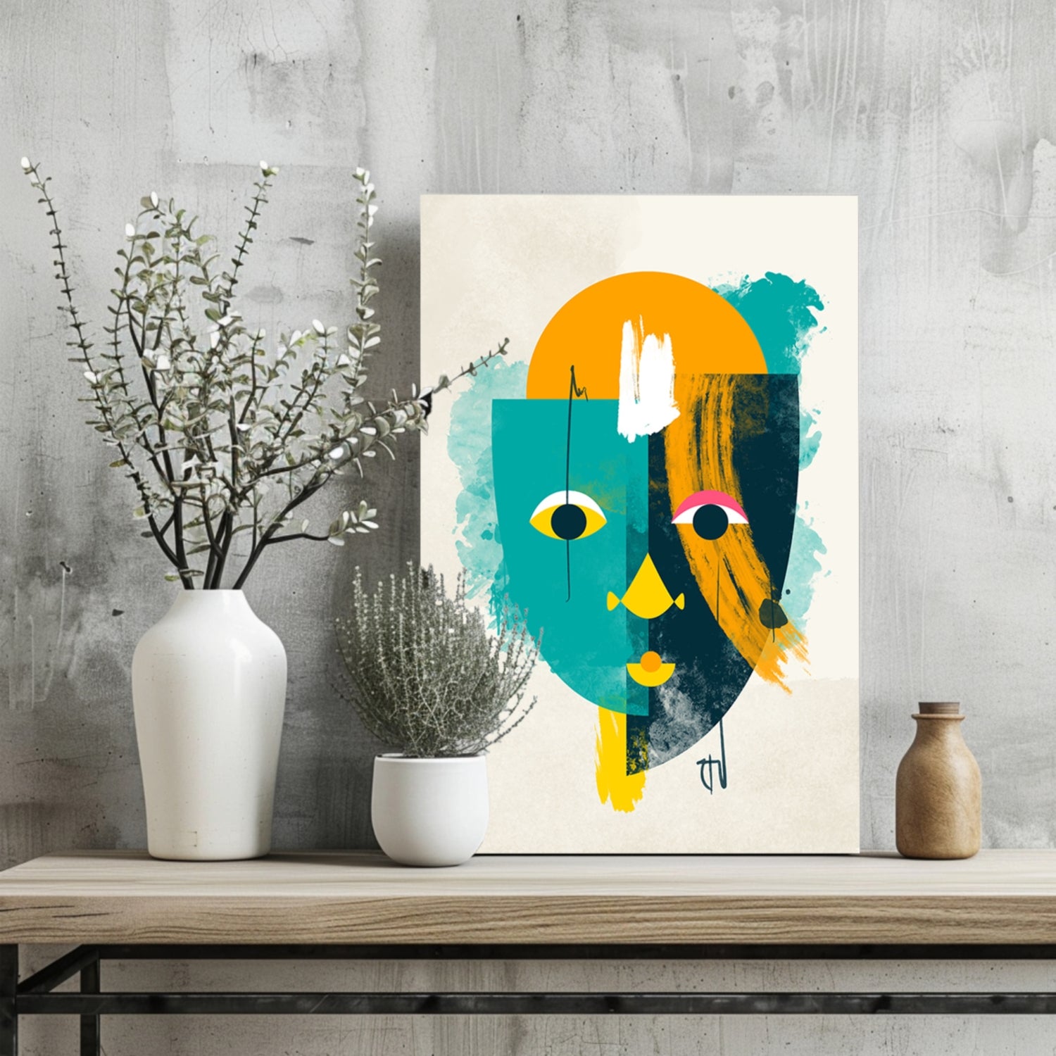 Contemporary Art V3 Aluminum Print.