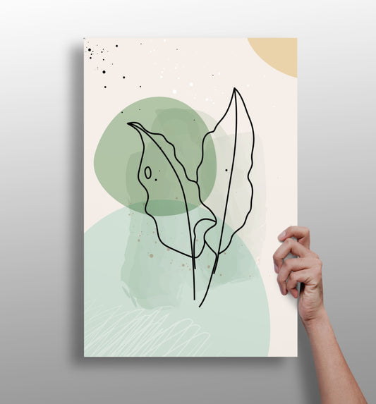 Line Art V1 Aluminum Print.