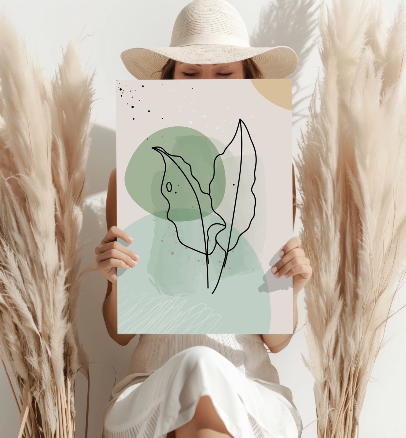 Line Art V1 Aluminum Print.