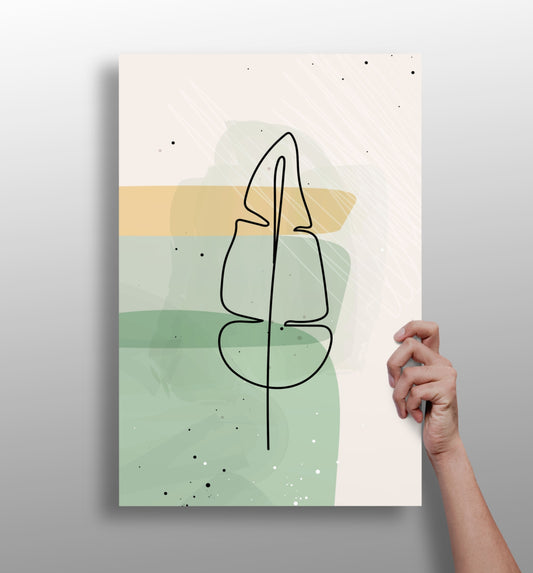 Line Art V3 Aluminum Print.