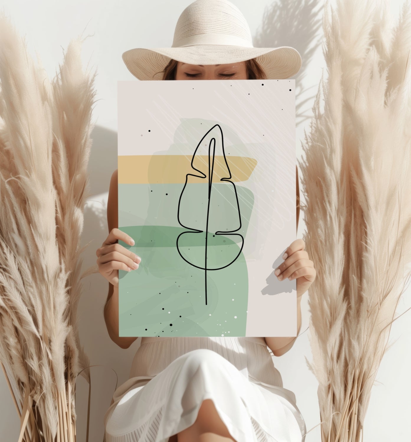 Line Art V3 Aluminum Print.