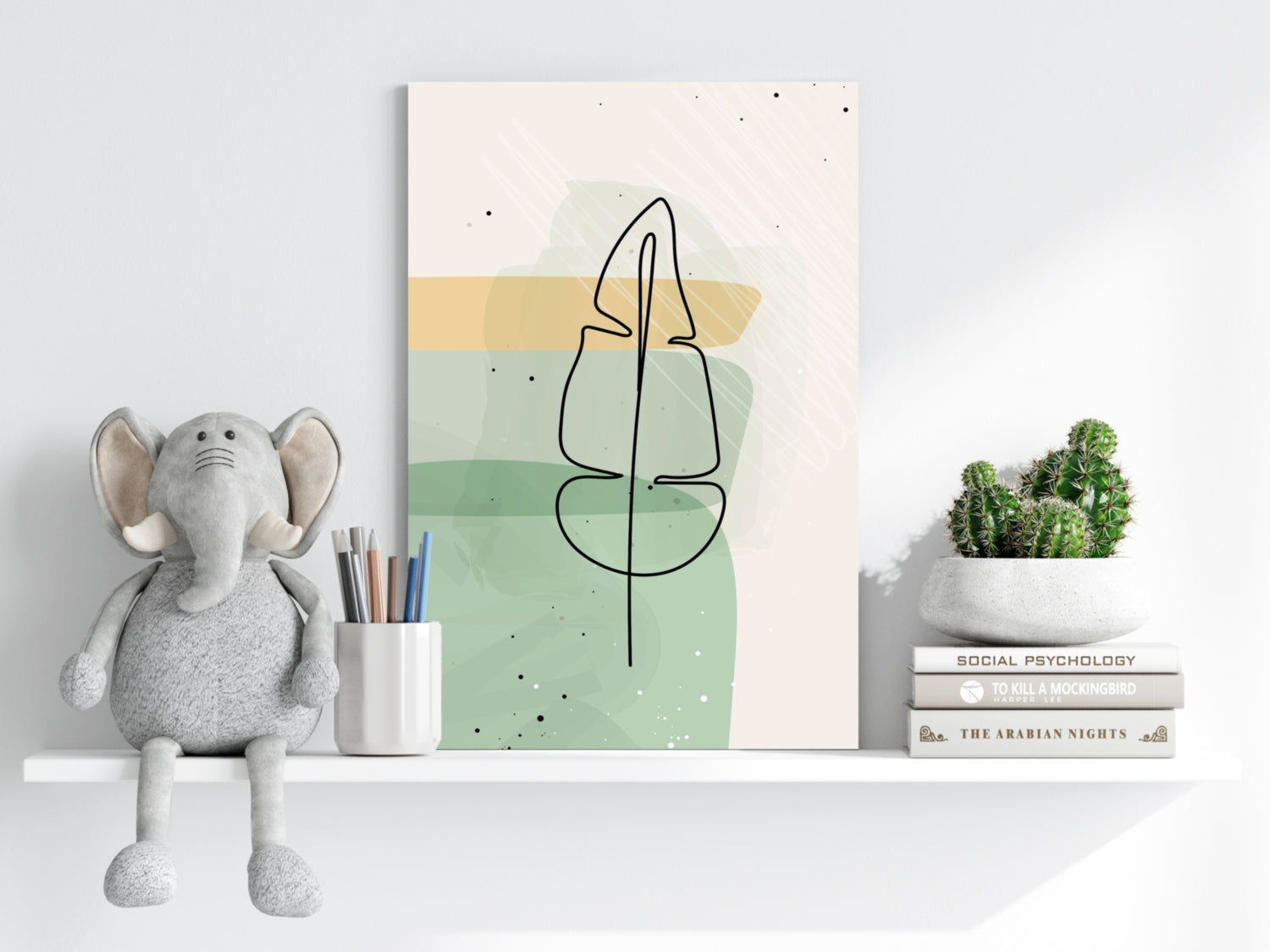 Line Art V3 Aluminum Print.