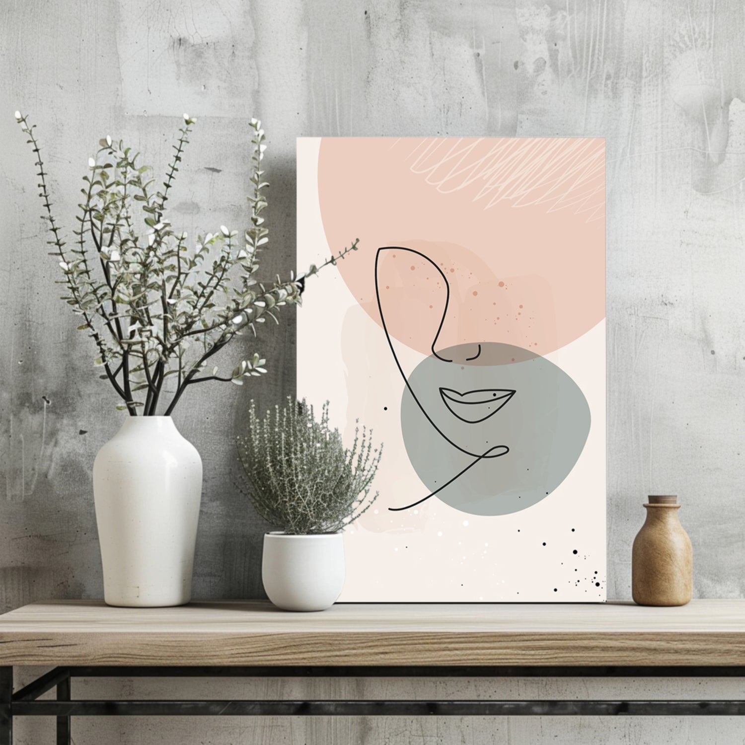 Line Art V4 Aluminum Print.