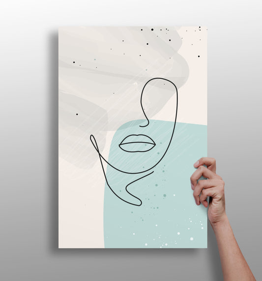 Line Art V5 Aluminum Print.