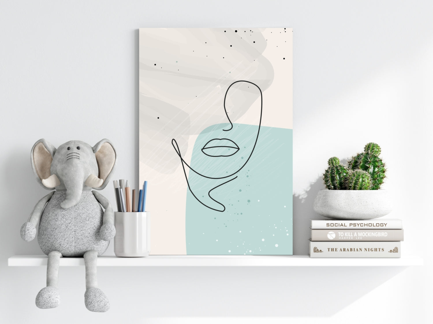 Line Art V5 Aluminum Print.