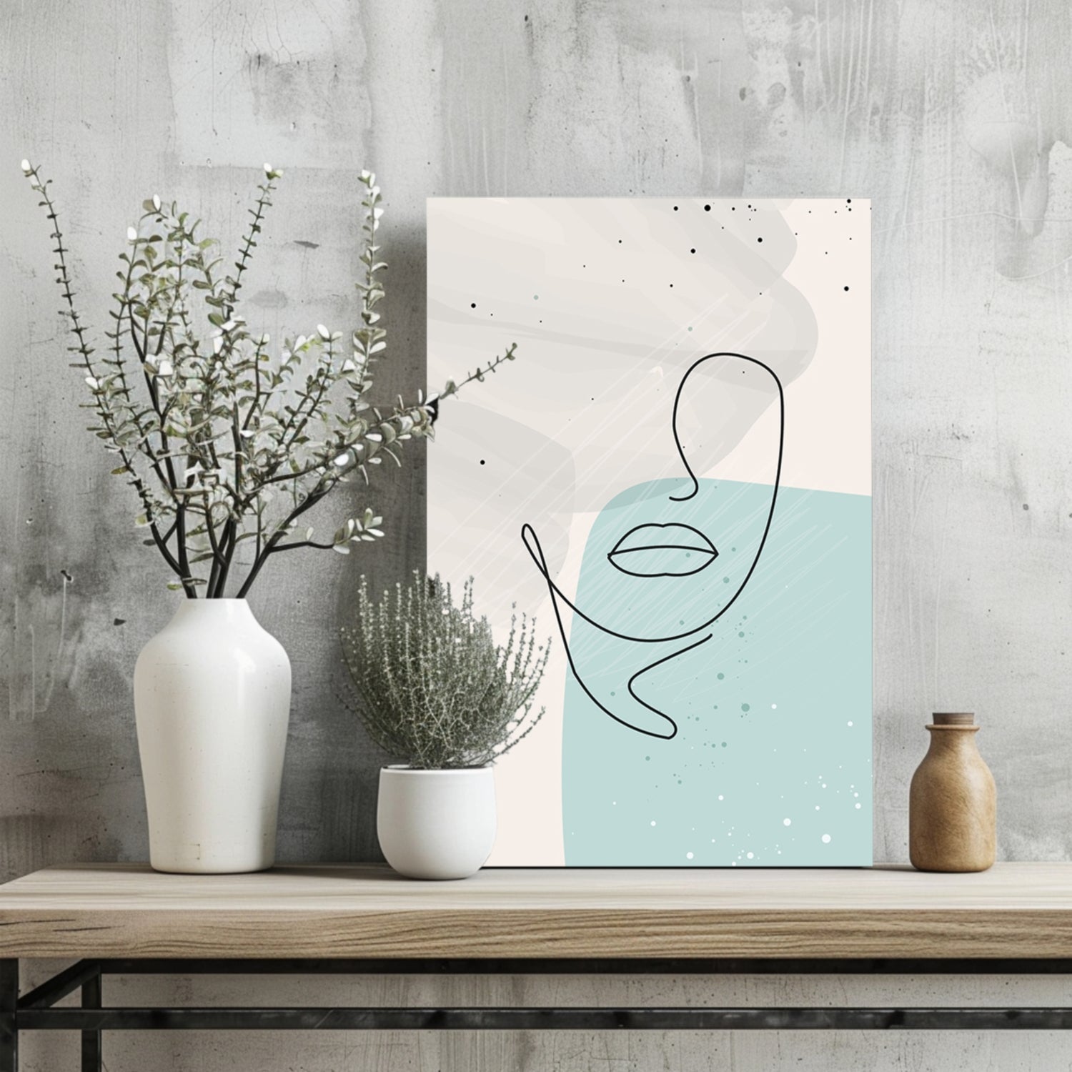 Line Art V5 Aluminum Print.