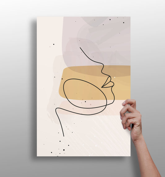 Line Art V6 Aluminum Print.