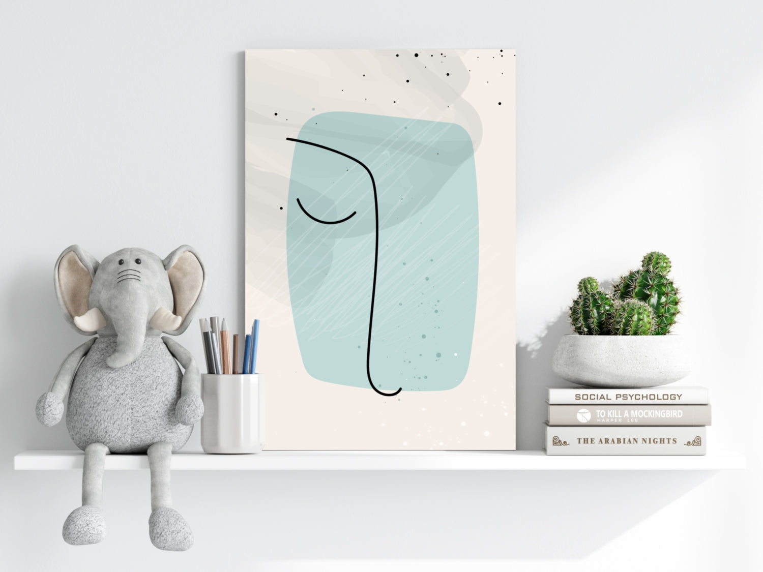 Line Art V8 Aluminum Print.